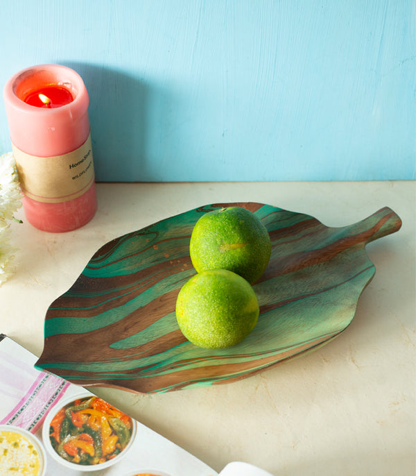 Northern Lights Leaf Platter