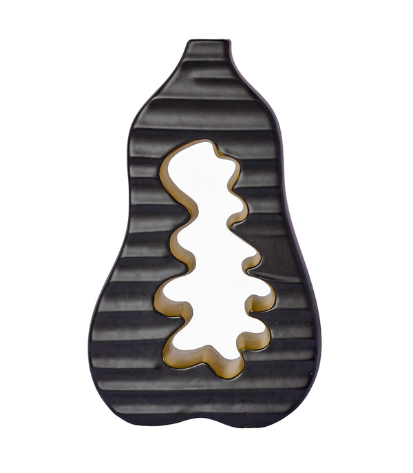 Openwork wave vase - Black