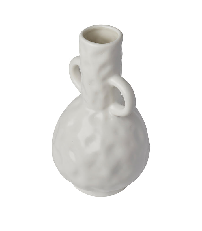 Poked Jug Vase - White