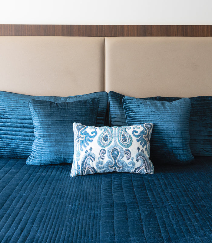 Royal blue boota bedcover set