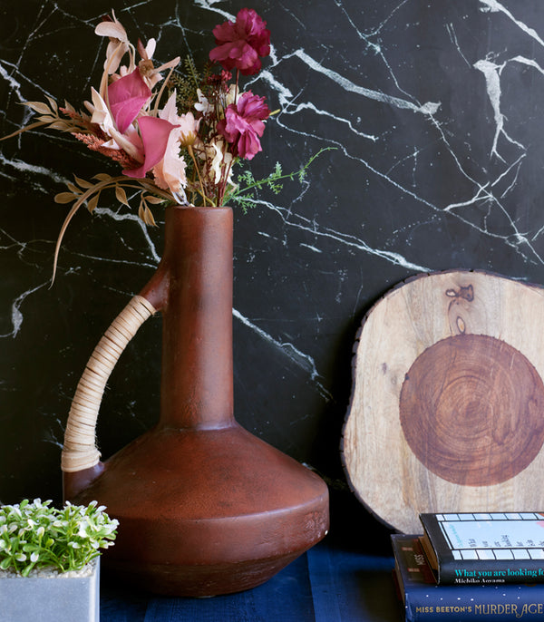 Rustic Jug Vase - Brown