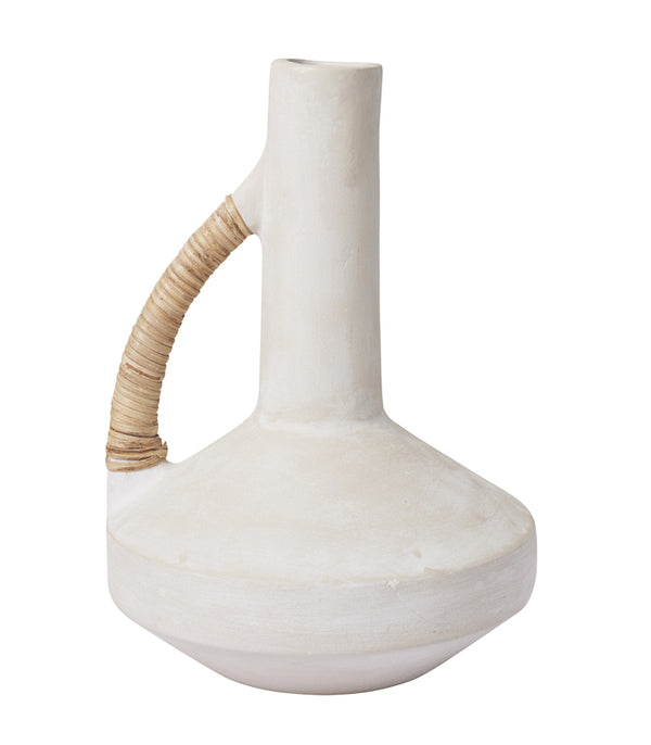 Rustic Jug Vase - White