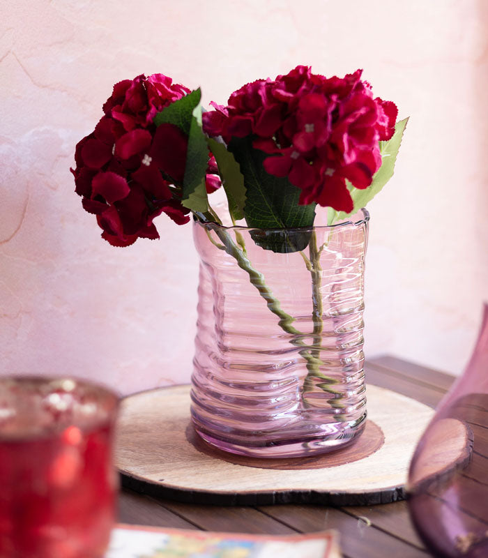 Salmon Glass Vase