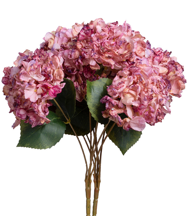 Silk Hydrangea Pink - Set of 2