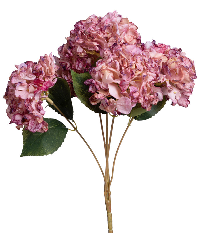 Silk Hydrangea Pink - Set of 2