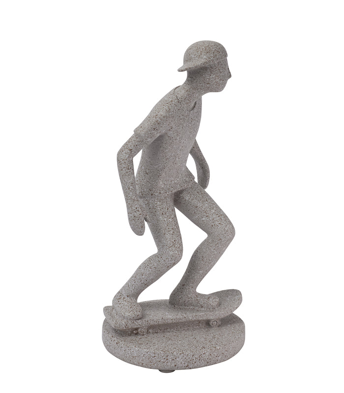 Skateboarder Sculpture Beige