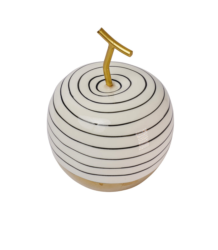 Striped Apple Sculpture