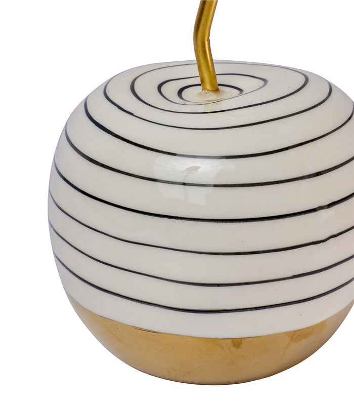 Striped Apple Sculpture