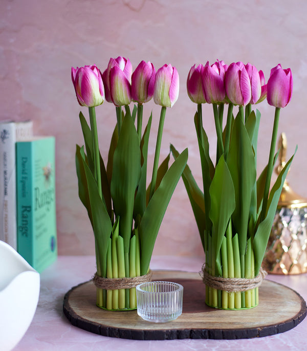 Tulips Stack - Medium - Pink