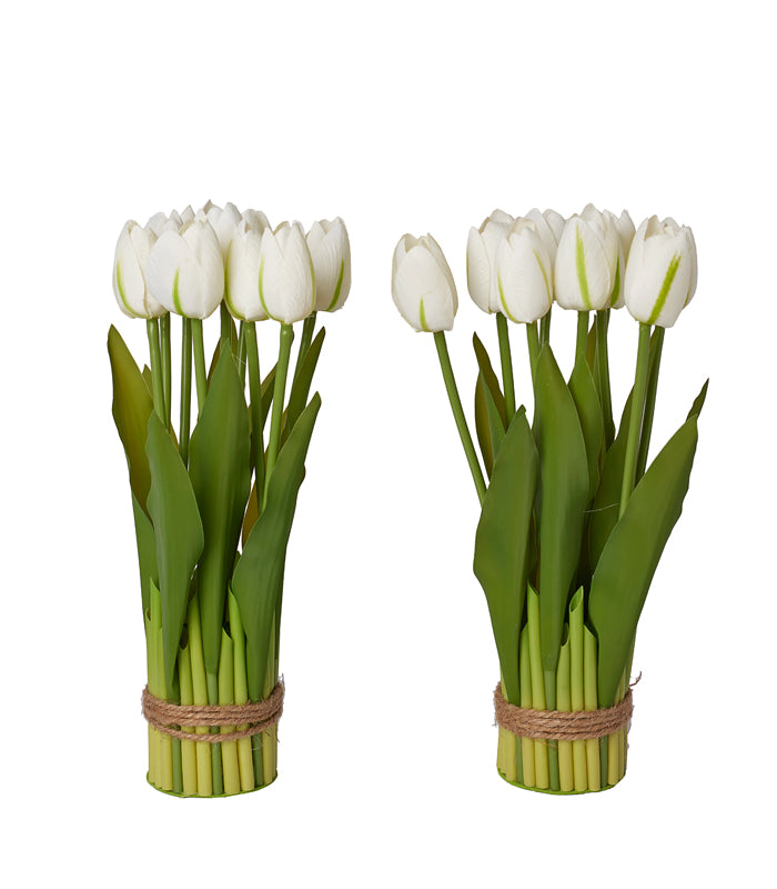 Tulips Stack - Medium - White