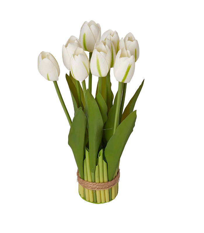 Tulips Stack - Medium - White