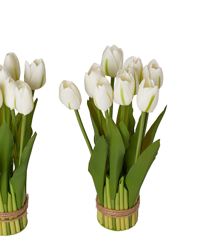 Tulips Stack - Medium - White