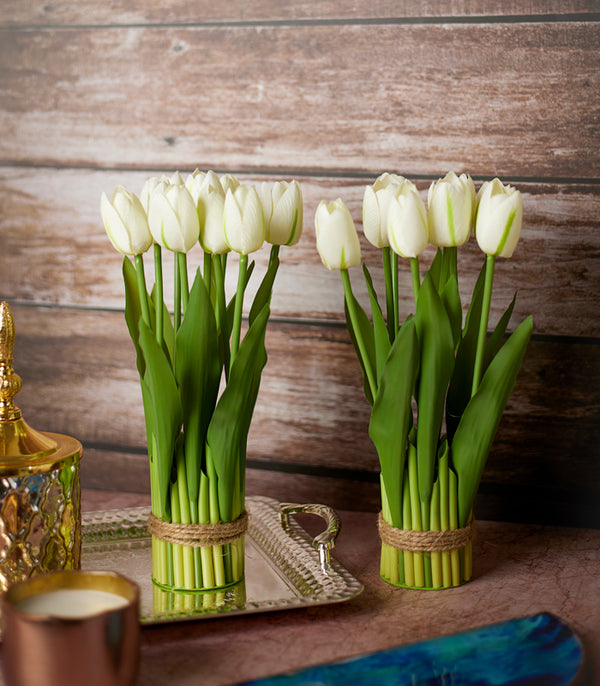 Tulips Stack - Medium - White
