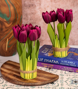 TULIPS SMALL STACK - Purple - SET OF 2