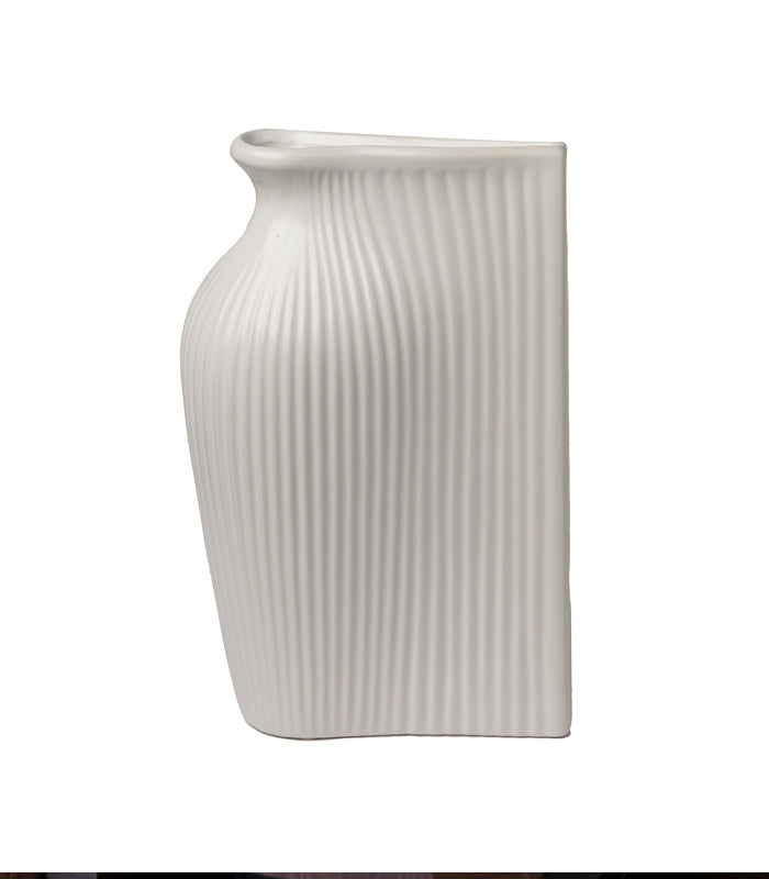 White Fluid Vase