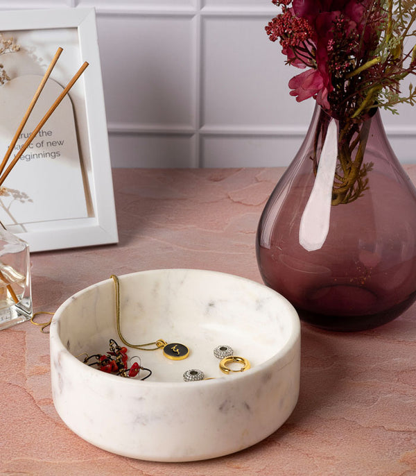 White Marble Monolith Tray - Small