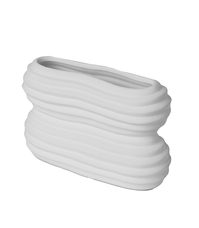 White wave vase