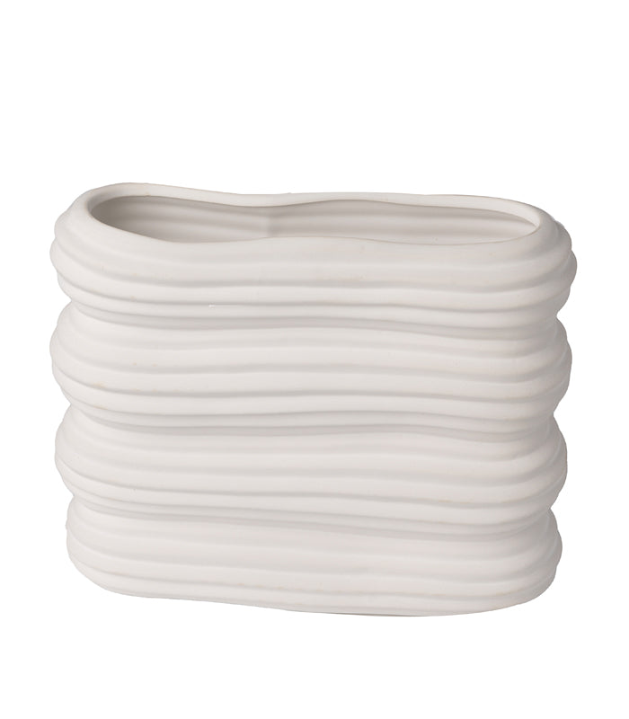 White wave vase