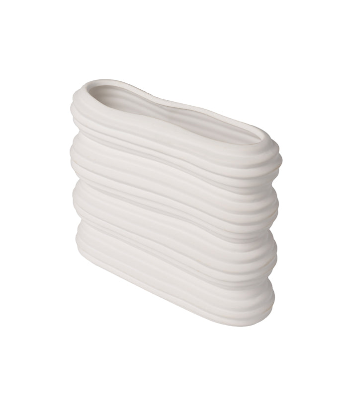 White wave vase