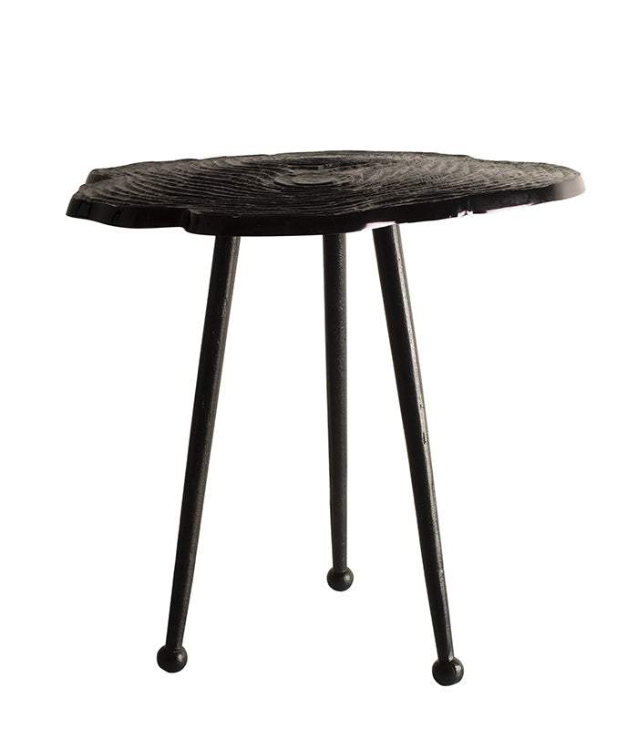 Bark Top Table - Black