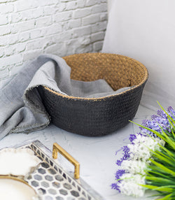 Black Cane Planter Cover Basket