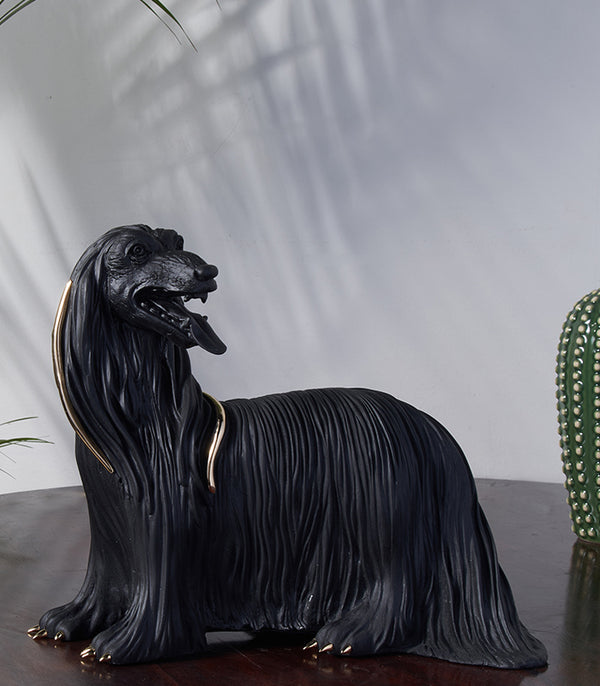Black Hound Sculpture