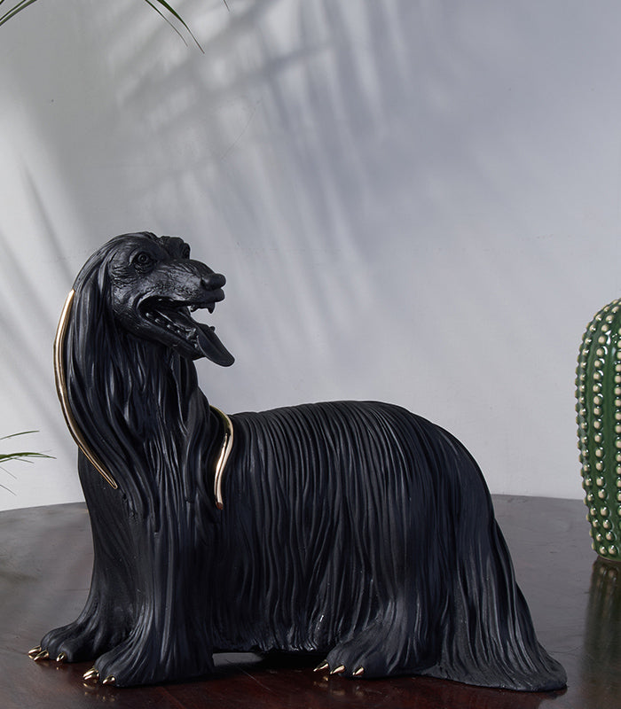 Black Hound Sculpture