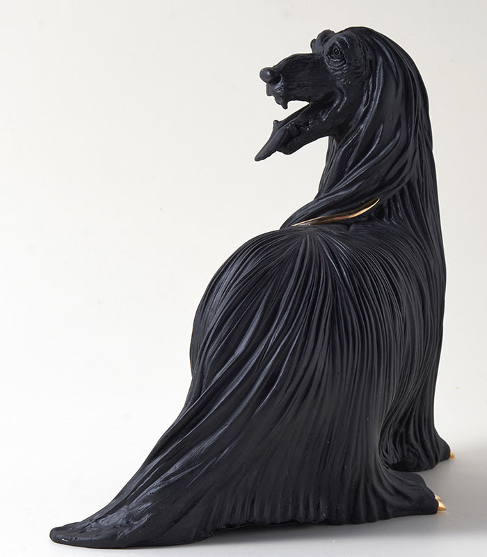 Black Hound Sculpture
