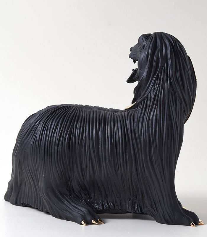 Black Hound Sculpture