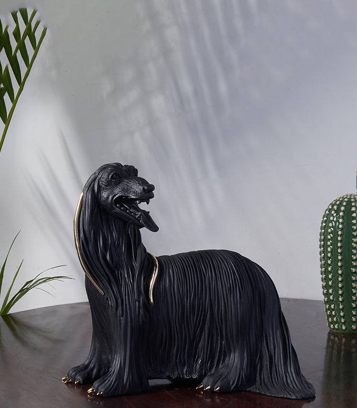 Black Hound Sculpture