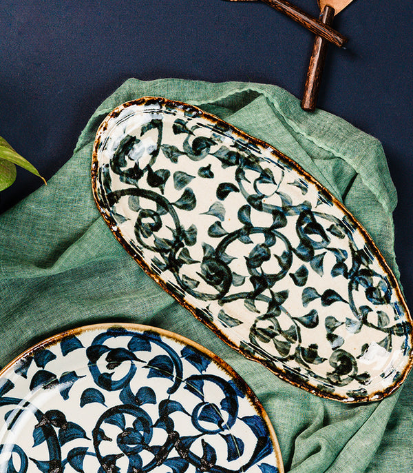 Blue Garden Platter