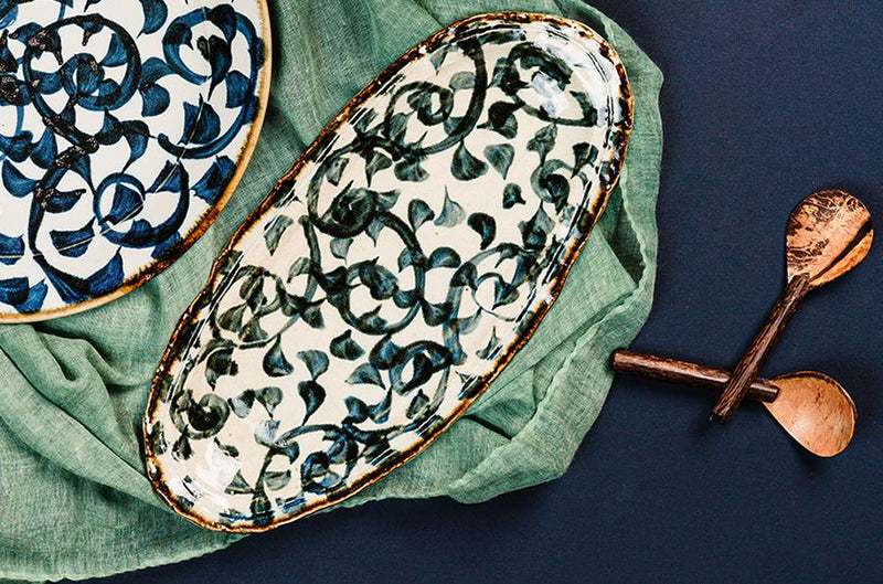 Blue Garden Platter