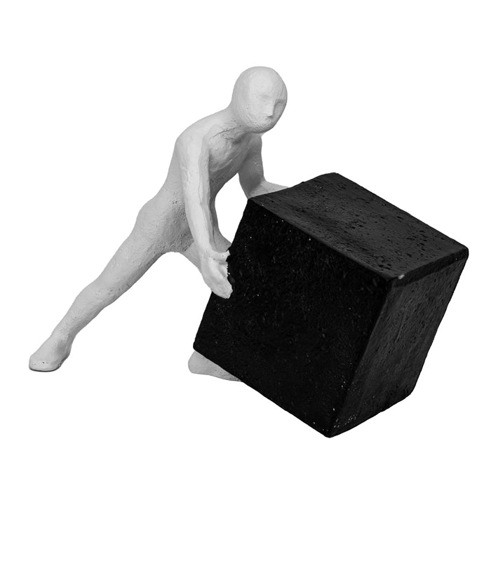 Boxed Man - Lift Sculpture