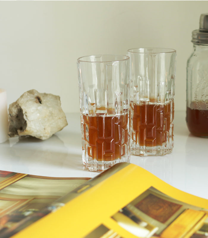 Bricks Tall Glasses - Set of 4