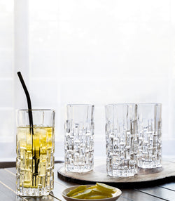 Bricks Tall Glasses - Set of 4