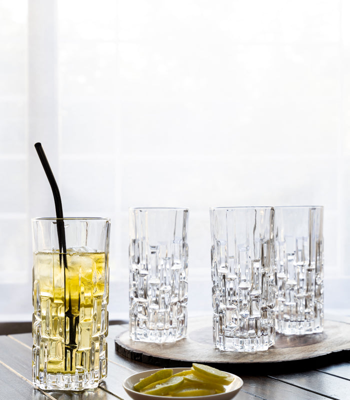 Bricks Tall Glasses - Set of 4
