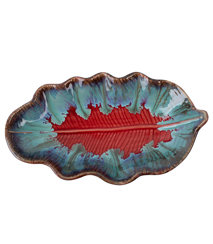 Cardinal Sky Leaf Platter