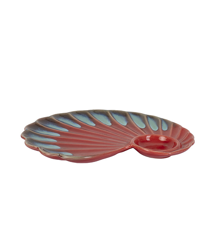 Cardinal Sky Shell Dip Platter