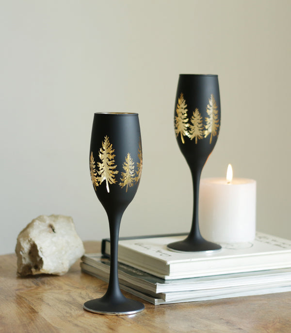 Conifer Champagne Flutes - Set of 2