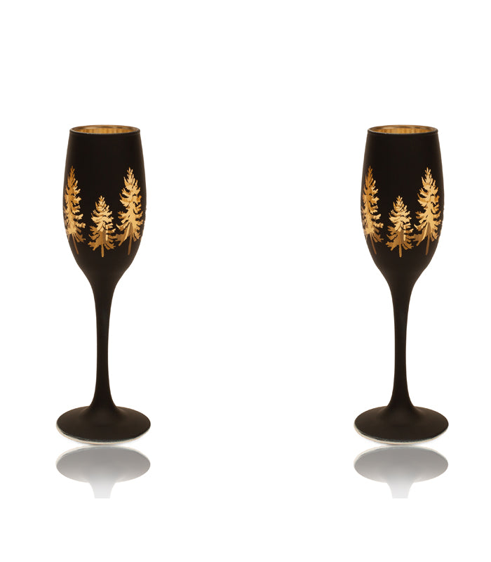 Conifer Champagne Flutes - Set of 2