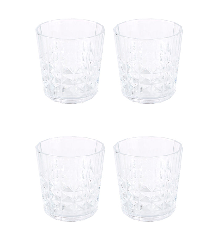 Crystal Cut Tumbler - Set of 4