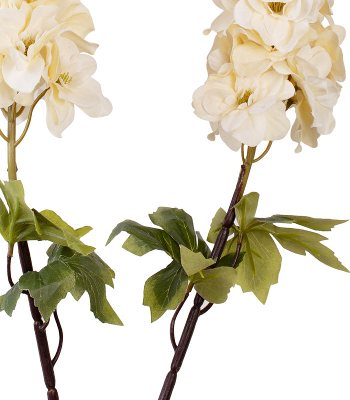 Delphinium- Ivory - Set of 2