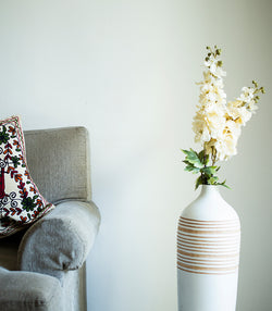 Delphinium- Ivory - Set of 2