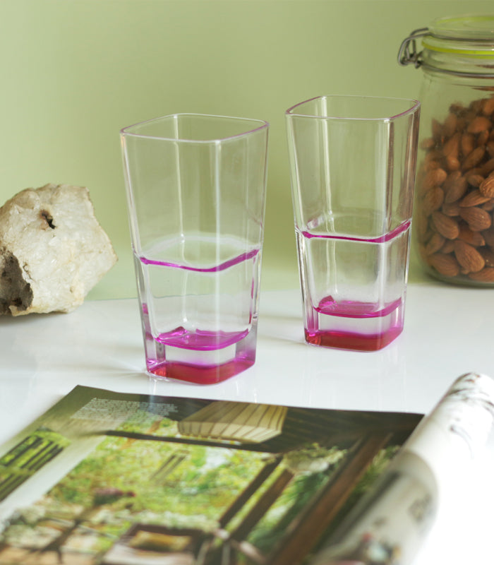 Fuschia Pool Tall Glasses - Set of 4