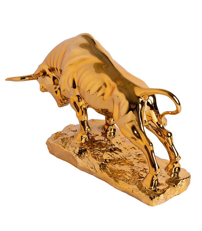 Gilded Bull Sculpture