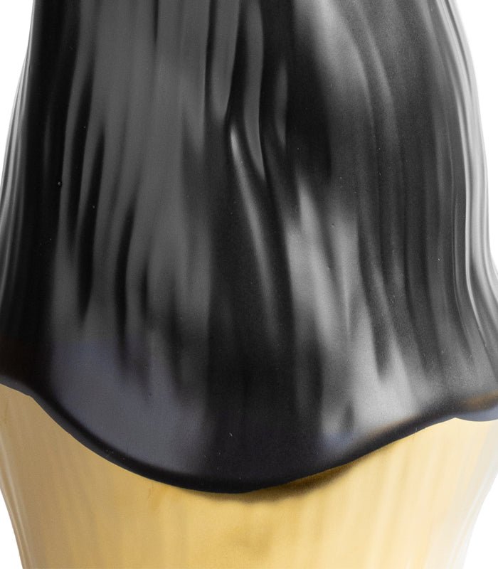 Gilded Charcoal Vase - Tall