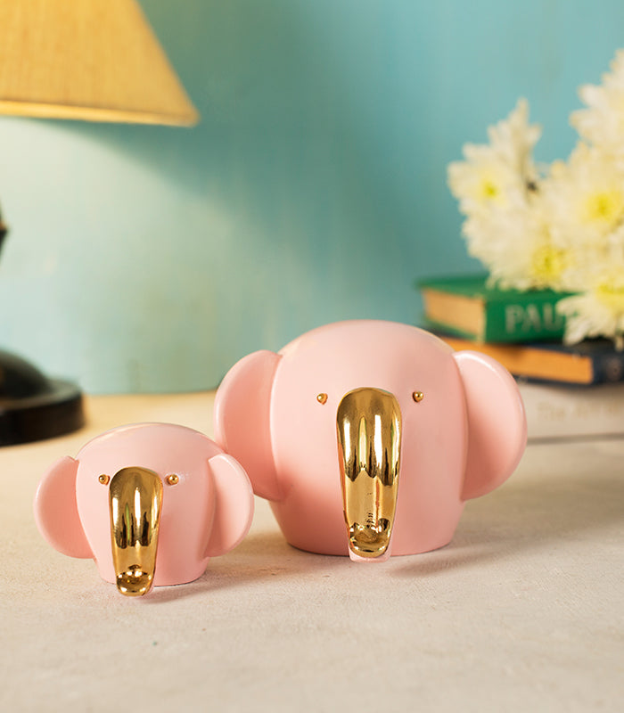 Gold Tip Pink Elephants