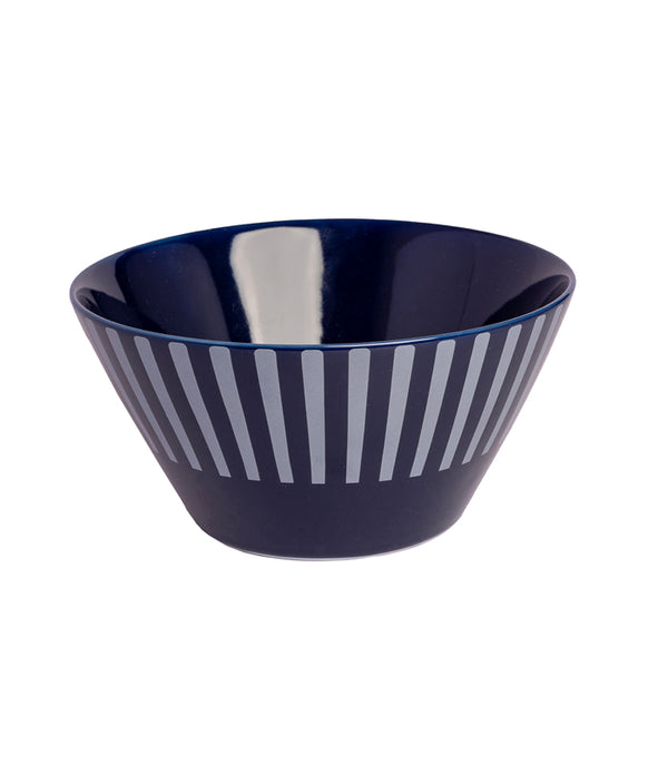 Indigo Stripe V Bowl