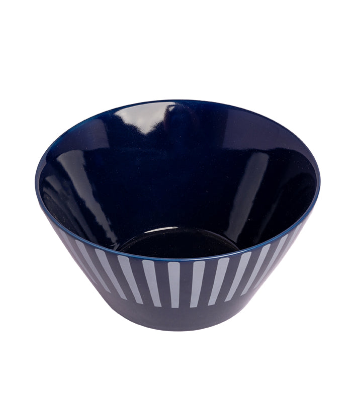 Indigo Stripe V Bowl