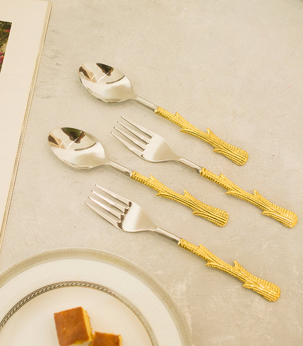 Layered Leaf Cutlery Set